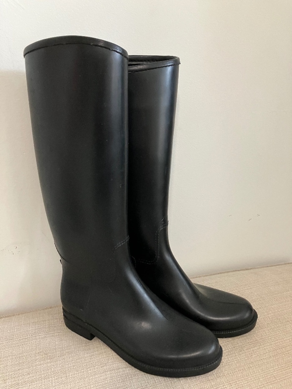 NINE WEST Black, Riding-Style Rain Boots